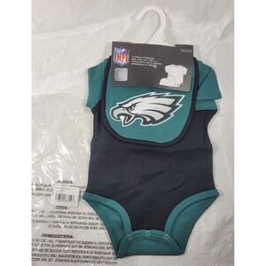NFL 3pc Baby Creeper, Bib & Hat Set - Philadelphia Eagles - 6-9 Months